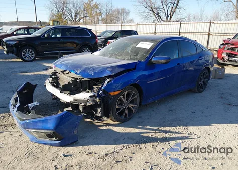 2019 Honda Civic Sport from USA, damaged, VIN 2HGFC2F80KH548641